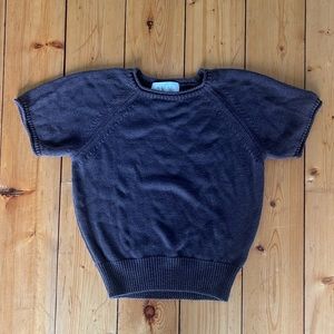 Olive sweater knit tee